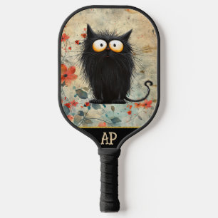 Palas De Pickleball *~* Whimsical Quirky Cat AP68 Floral FOTO 10