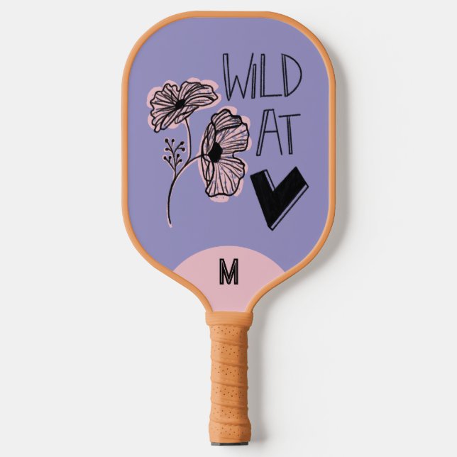 Palas De Pickleball Wild At Heart Whimsical Purple Muted Lavender  (Anverso)