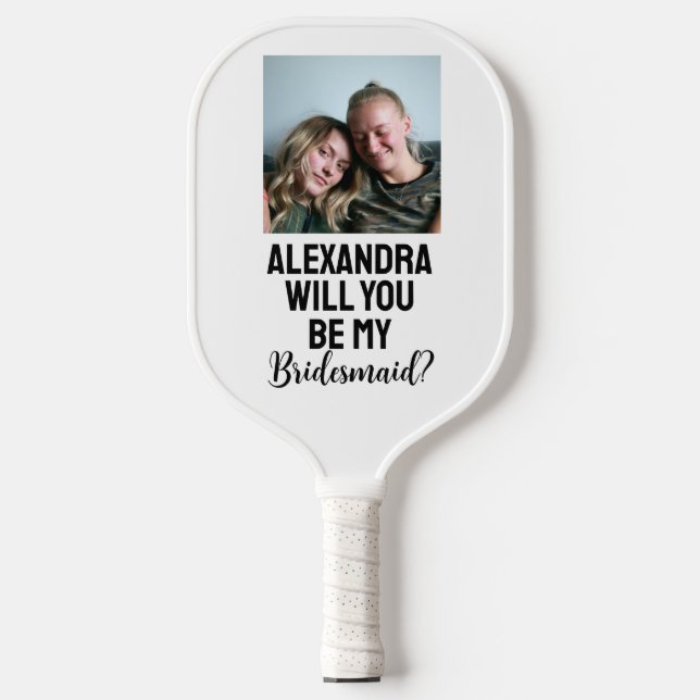 Palas De Pickleball Will You Be My Bridesmaid Proposal Modern Photo (Anverso)