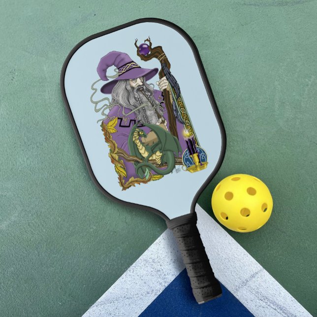 Palas De Pickleball Wizard Dragon Fantasy Purple (Subido por el creador)