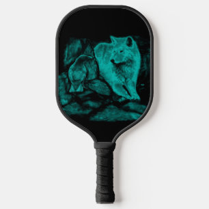 Palas De Pickleball Wolf y Raven en la noche