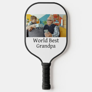 Palas De Pickleball World best Grandpa add name text sports text simpl