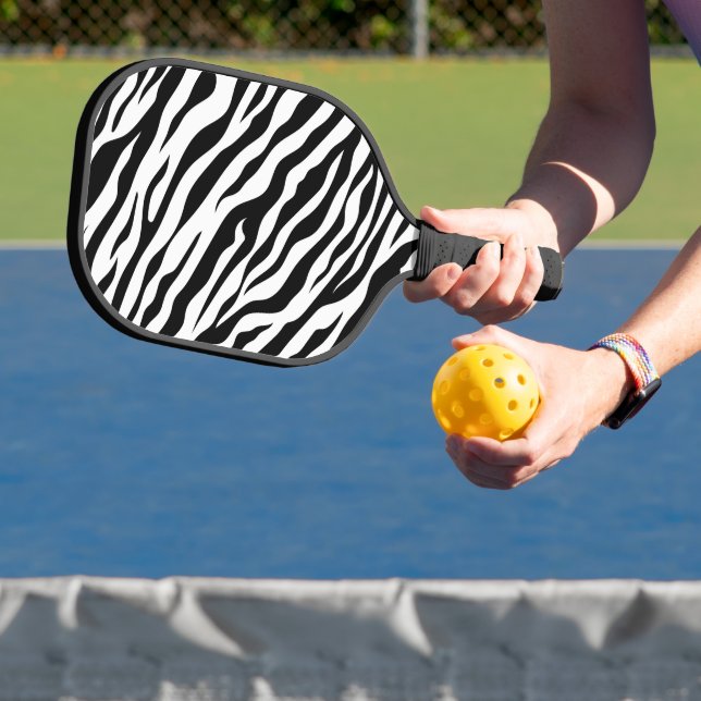 Palas De Pickleball Zebra stripe pattern (in situ)