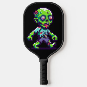 Palas De Pickleball zombie divertido de Halloween de 8 bits
