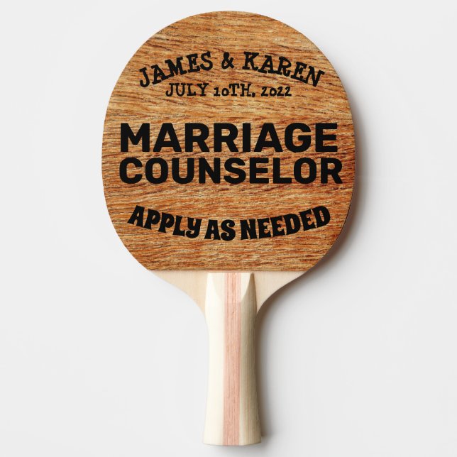 PALAS DE PING PONG PERSONALIZADAS PARA BODAS, CONS (Anverso)