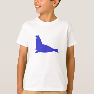 Palatinato de la camisa de foco del elefante Azul