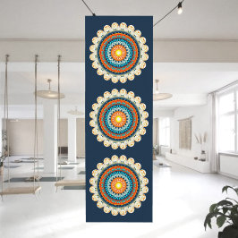 Pale Yellow Orange Mandala Yoga Mat