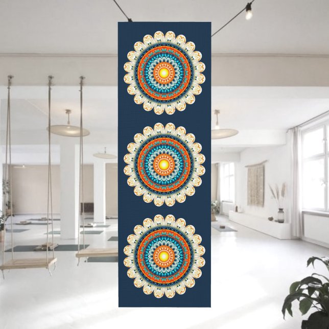 Pale Yellow Orange Mandala Yoga Mat (Subido por el creador)