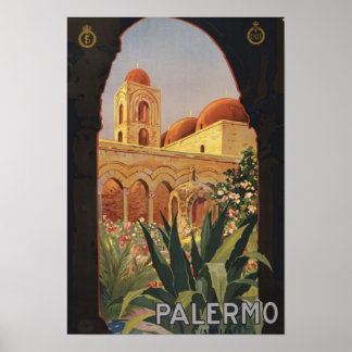 Palermo Italia Poster de arte de puertas antiguas