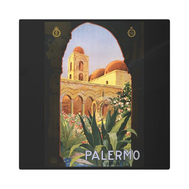 Palermo Vintage Travel Poster (Anverso)