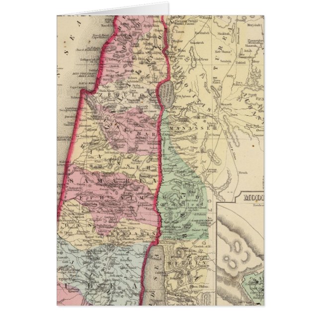 Palestina, Mapa de Jerusalén por Mitchell (Frente)