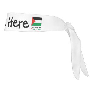 Palestina y bandera palestina con corbata de tu no