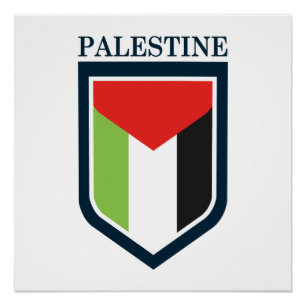 Palestina y Poster de la bandera palestina