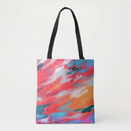 Paleta abstracta de arte acrílico | Bolso de tela