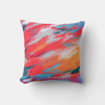 Paleta abstracta de arte acrílico | Cojín