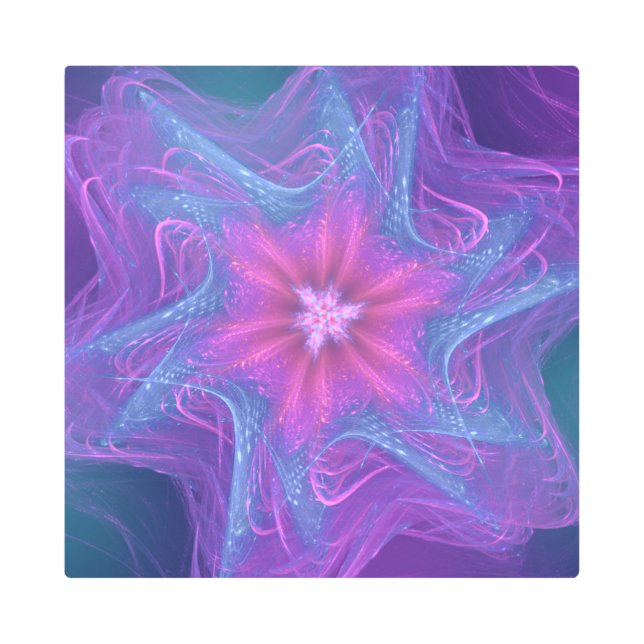 Paleta cian delgada de arte mural metalizado fract (Anverso)