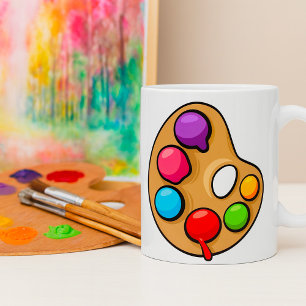 Paleta de Arte de Pintores Taza de Café