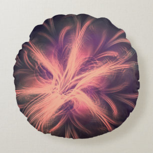 Paleta morada de luz fractal de almohada redonda