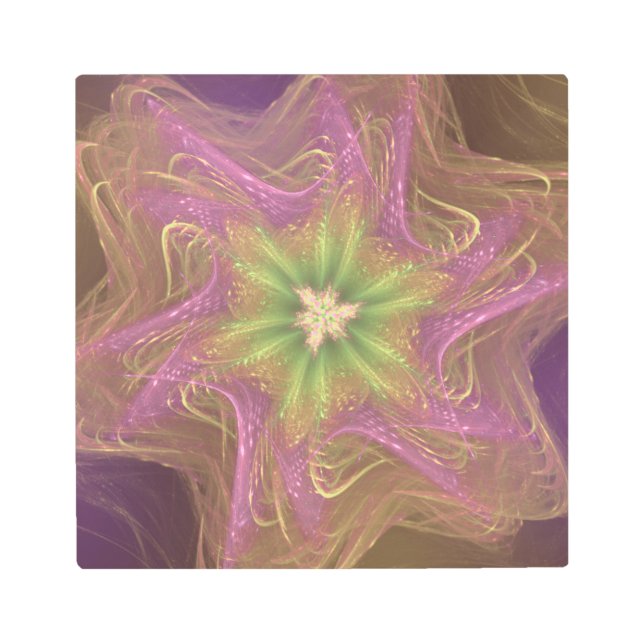 Paleta morada metalizado de arte fractal luz (Anverso)