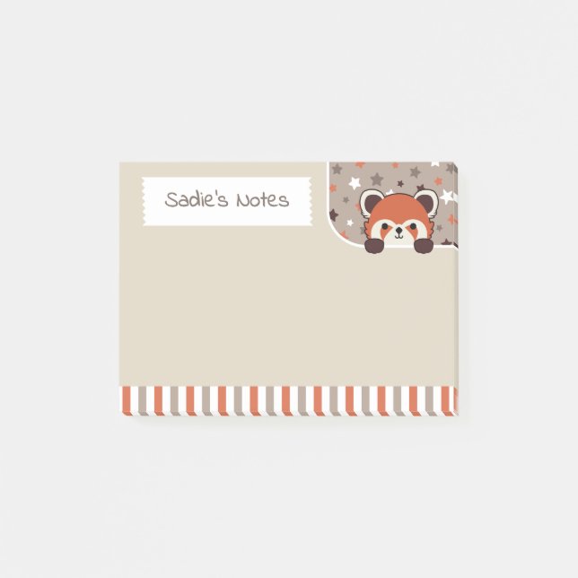 Paleta Neutral Cute Red Panda Peekabo Tus Notas (Anverso)