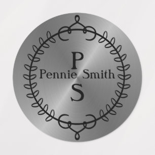 Palillo de plata personalizado en etiquetas del