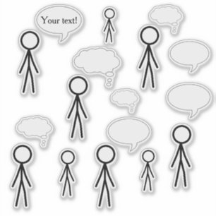 Palillos y pegatinas de las burbujas