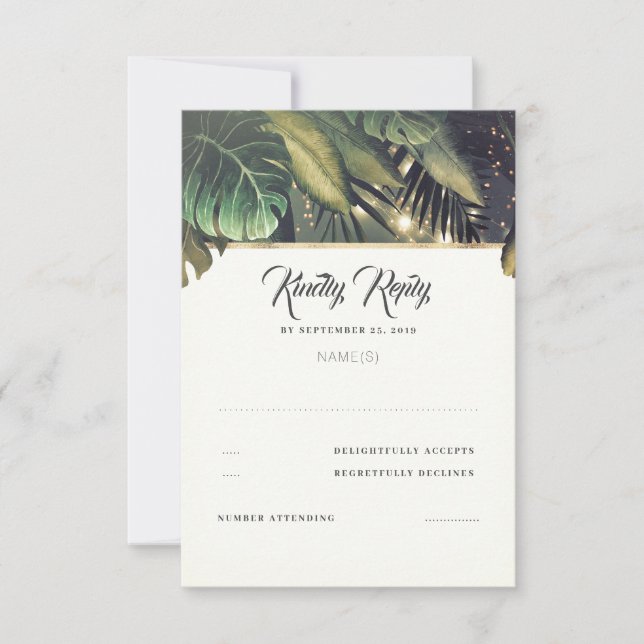Palm Beach Boda Tropical RSVP (Anverso)