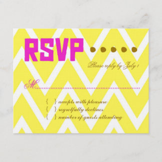 PALM BEACH RSVP Papel de la línea amarilla de Chev