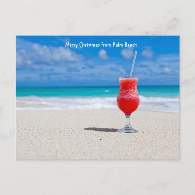 Palm Beach. Tarjeta de felicitación Florida (Anverso)