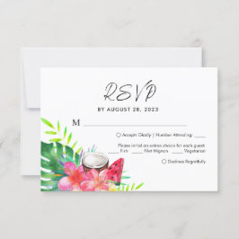 Palm de Paraíso Tropical Floral Boda RSVP