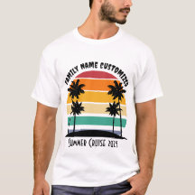 Palm de playa de verano con camiseta de verano per