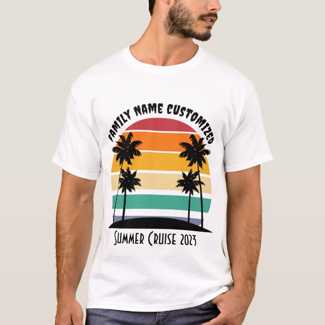 Palm de playa de verano con camiseta de verano per (Anverso)