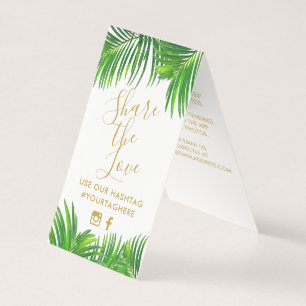 Palm de vegetación tropical deja etiquetas mini Ró