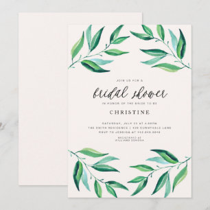 Palm deja la invitación a la ducha tropical nupcia