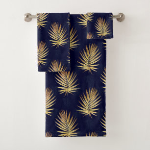 Palm dorada deja a Funda-azul de arte iPhon