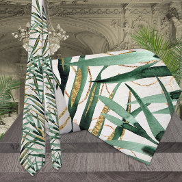 Palm Gold Fronds Boda Corbata