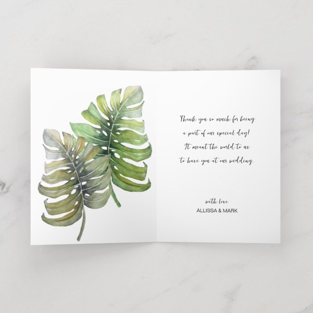 Palm Leaves Tropicales Gracias Oro (Distribución Interior)