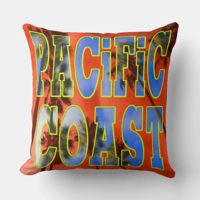 "Palm Sky: Costa Pacífica" Almohada (Anverso)