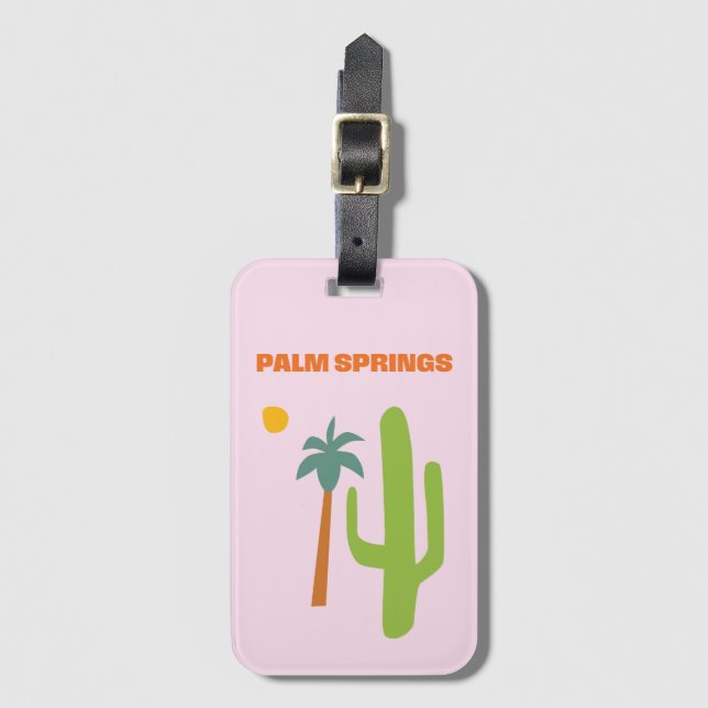 Palm Springs Acrylon Lumaletas Etiqueta (Anverso vertical)