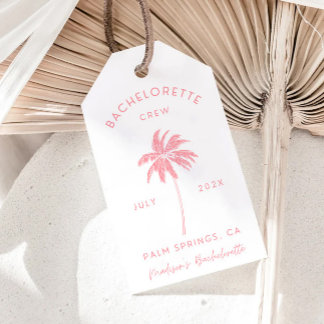 Palm Springs Bachelorette Gracias Etiqueta De Favo