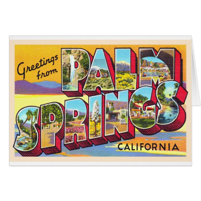 Palm Springs California Carta grande postal (Anverso (Horizontal))