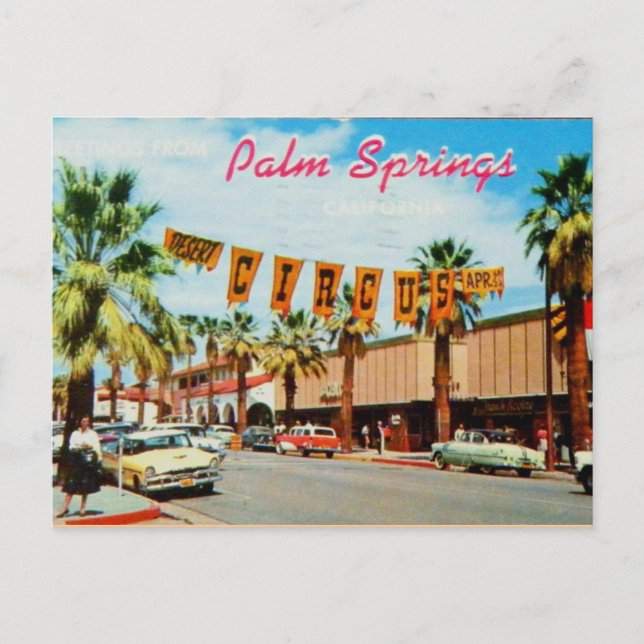 Palm Springs, California - Postal de época (Anverso)