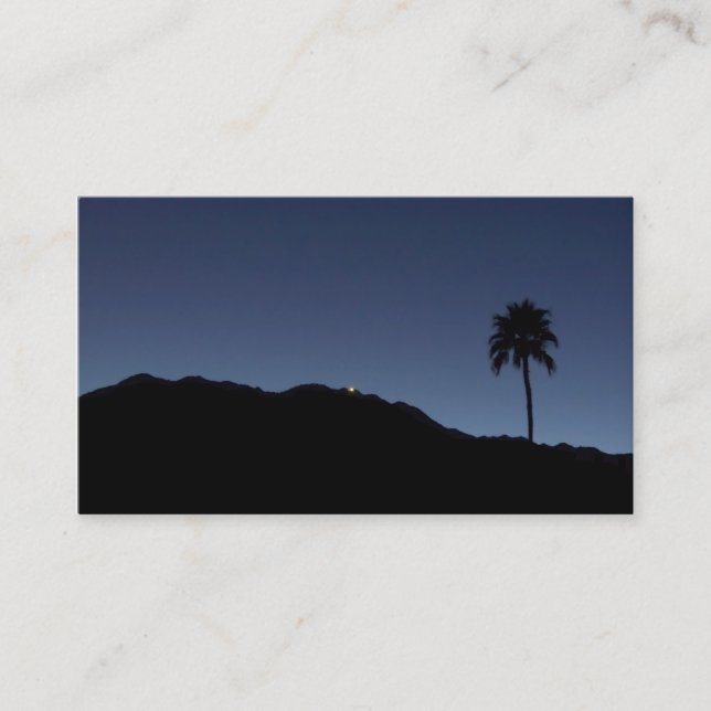 Palm Springs de la TARJETA de VISITA en sombras (Anverso)