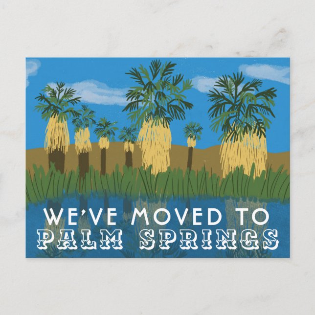 Palm Springs Oasis Moving Invitación Nueva direcci (Anverso)
