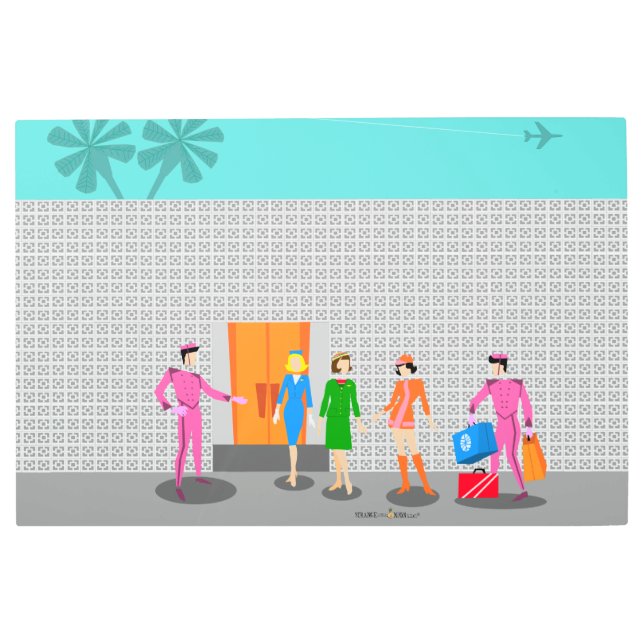 Palm Springs Stewardess arte Metalizado en el muro (Anverso)