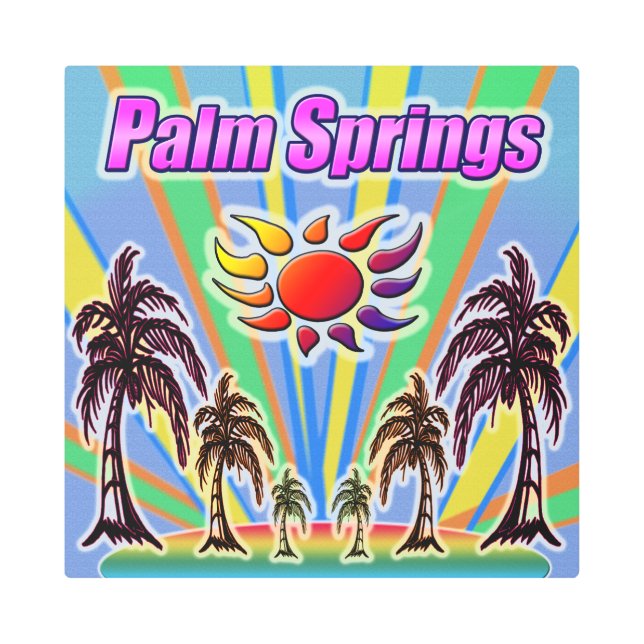 Palm Springs Summer Love Arte Metalizado (Anverso)