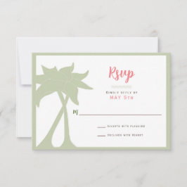 Palm Tree Beach Destination Wedding RSVP