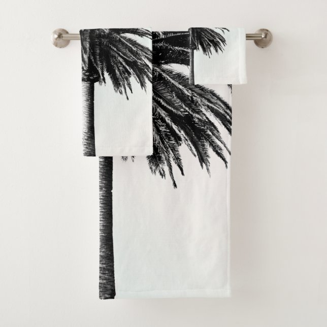 Palm Tree Black White Modern Blue Sky (In situ)