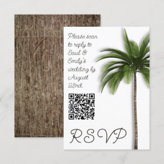 Palm Tree código QR Boda de evento RSVP