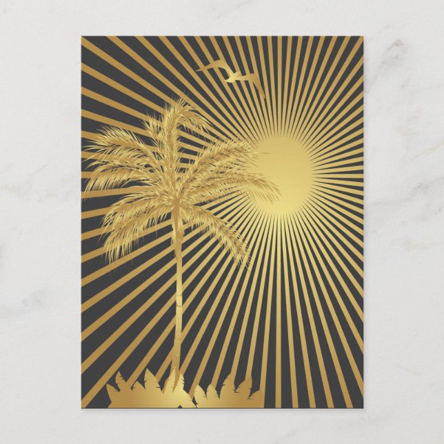 Palm Tree de Golden Island y postal Sun (Anverso)